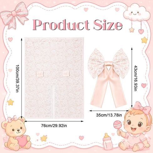 Chumia Baby Car Seat Canopy Cover Car Seat Cover for Girls Boys with Bow Stroller and Cart Covers Carseat Nursing Covers for Infant Newborn Gift, Pink in Kuwait