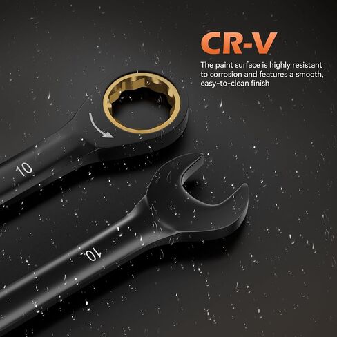 10mm Ratchet Wrench Metric Ratcheting Wrench Set with 5° Movement and Hardened & 72 Teeth for Projects Metric Tight Spaces in Kuwait