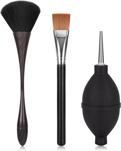 SIMPOR 3PCS Model Cleaning Brush Kit, Dust Brush, Soft Bristle Dust Brush, Flat Brush & Air Blower Ball, Anti-Static Dusting Brush, Model Brushes for Crafts, Collectibles & Scale Models in Kuwait