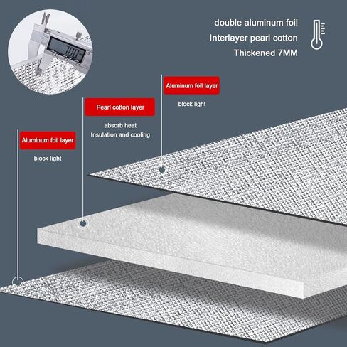 Heat Blocking Window Film Kit,Heat Control Window Tint Film,Multi-Purpose Aluminium Foil Insulation Foil(30x140cm/12''x55'') in Kuwait