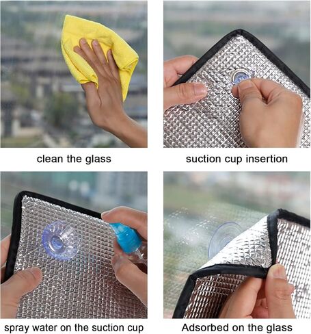 Heat Blocking Window Film Kit,Heat Control Window Tint Film,Multi-Purpose Aluminium Foil Insulation Foil(30x140cm/12''x55'') in Kuwait