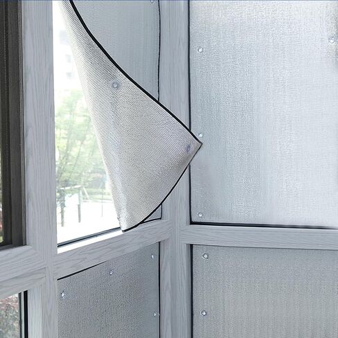 Thermal Insulation Reflective Window Film,Perforated Aluminized Film,Heat Control Aluminium Foil Insulation Film(130x210cm/51''x83'') in Kuwait