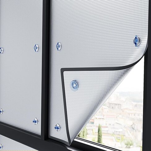 Aluminium Foil Thermal Insulation Reflective Film,Heat Reducing Heat Control Window Tint Film,Non-Adhesive No Glue(100x200cm/39''x79'') in Kuwait