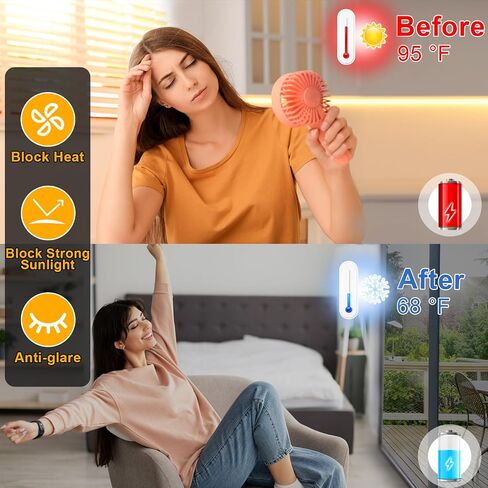 Window Privacy Film One Way Daytime Privacy Static Cling Sun Blocking Anti UV Reflective Window Tint for Home and Office, Tinted Black, 17.5 inch X 78.7 inch in Kuwait
