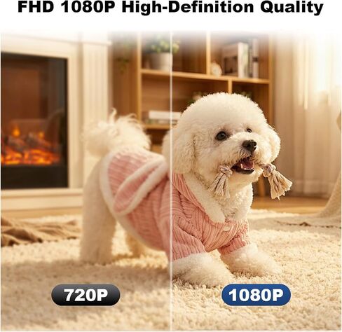 2.4G/5G WiFi Camera with Type-C Charger, 1080P HD Indoor Camera with Motion Detection, Plug-in Mini Cam for Home and Pet Care in Kuwait