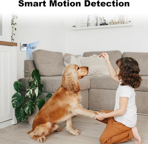 2.4G/5G WiFi Camera with Type-C Charger, 1080P HD Indoor Camera with Motion Detection, Plug-in Mini Cam for Home and Pet Care in Kuwait