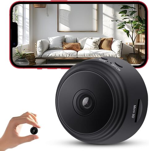 Hidden Camera,1080P HD WiFi Mini Nanny Cam with Night Vision & Motion Detection - Indoor/Outdoor Wireless Security Spy Cameras for Home, Car, Baby & Pet Monitoring-Upgraded A9 in Kuwait