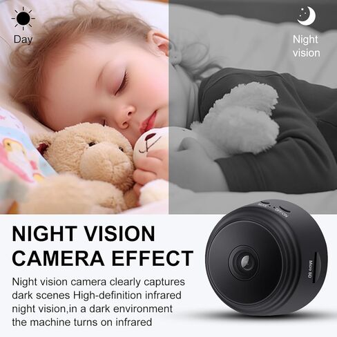 Hidden Camera,1080P HD WiFi Mini Nanny Cam with Night Vision & Motion Detection - Indoor/Outdoor Wireless Security Spy Cameras for Home, Car, Baby & Pet Monitoring-Upgraded A9 in Kuwait