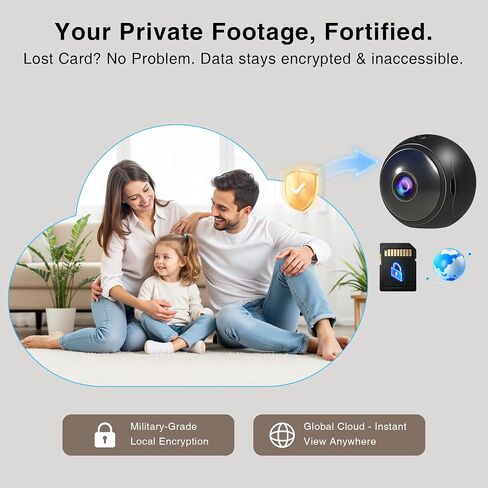 AOBOCAM 2026 Upgraded Indoor Camera Wireless 4K Mini Nanny Cam Spy Hidden Camera Dual-Band WiFi(2.4G&5G),AI Motion Detection,Night Vision,Local Cloud Storage,for Baby & Pet Monitoring-Video Only in Kuwait