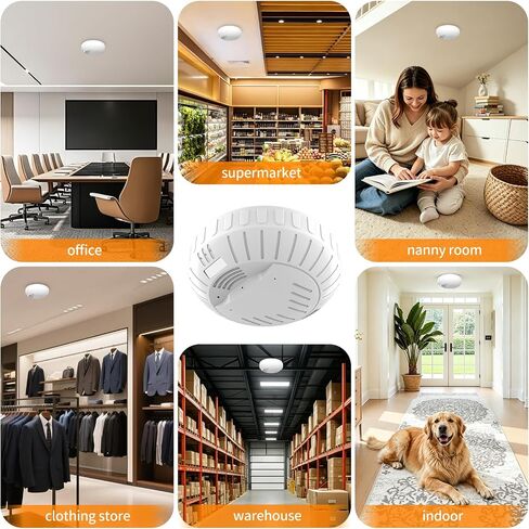 Hidden Camera Smoke 4K HD Rotatable Wireless WiFi Camera Detector Mini Security Cam with Night Vision and Motion Activated Camera Long Battery Life Low Power Consumption Nanny Cam for Indoor in Kuwait