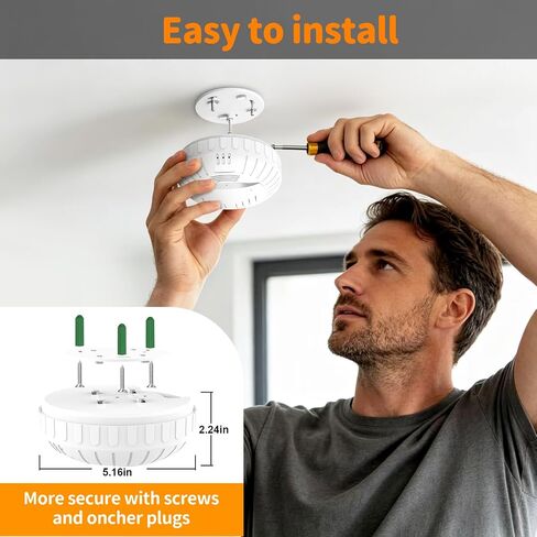 Hidden Camera Smoke 4K HD Rotatable Wireless WiFi Camera Detector Mini Security Cam with Night Vision and Motion Activated Camera Long Battery Life Low Power Consumption Nanny Cam for Indoor in Kuwait