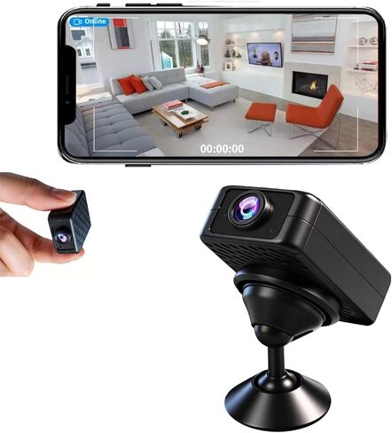 Hidden Camera, high-Definition Wireless mini Camera, pet Monitor, Nanny Camera, Home and Office Security Service, mini Indoor Security Camera with Night Vision and Motion Detection. in Kuwait