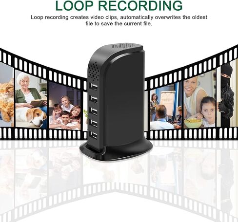 Security Camera WiFi Hidden Spy Camera with USB Charger, Hidden Camera Nanny Cam with Motion Detection Remote Viewing for Baby Pet Elderly Indoor Surveillance in Kuwait