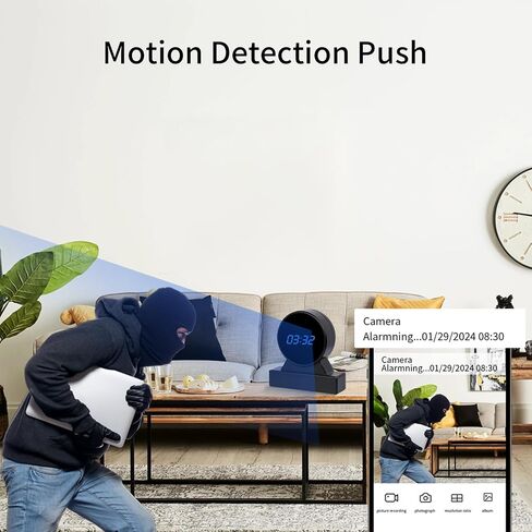 HiSpyCam Wireless Hidden Camera Clock - Full HD 1080P - WiFi Nanny Cam for Home Use - Baby Monitor - Night Vision - Local/Cloud Storage in Kuwait