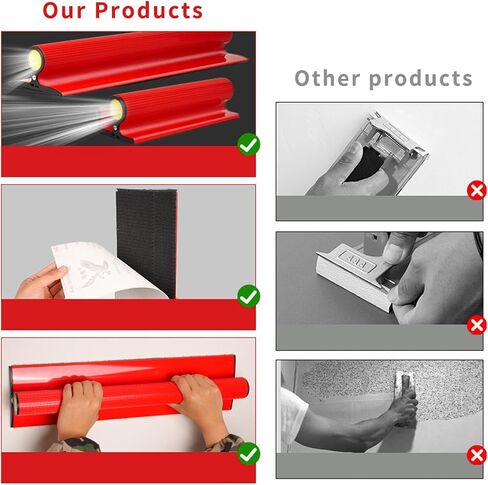 Garosa Sandpaper Holder Tool, Lighted Anti Slip Hand Sander with Secure Self Adhesive Backing for Drywall Wood PVC Built in 1000mAh Battery 255 x 130mm 1 Pack in Kuwait