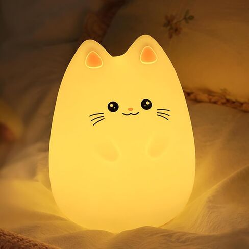 Night Light for Kids, LED Dinosaurs Squishy Animal Lamp for Baby, Soft Silicone Dimmable Touch Light with Timer, Battery Rechargeable Nightlight Boys Gifts Cute Room Decor 4.80 x 4.80 x 6.10 in in Kuwait
