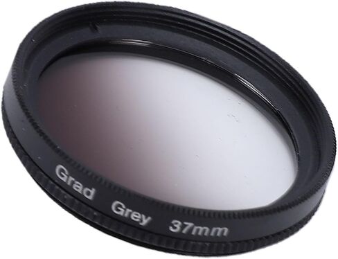 37MM Lens Grey Graduated Color Filter, HD Coated Resin Camera Lens Accessory with Aluminum Alloy Frame, for Mirrorless Camera DSLR, Color Correcting Accessory in Kuwait