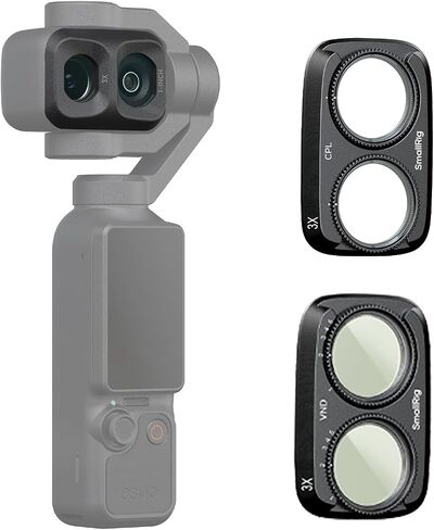 SMALLRIG VND 1-5 & CPL Filter Kit for DJI Osmo Pocket 4P Accessories, Pocket 4 Pro ND2-32 & CPL Filter, Multi-Coated HD Optical Glass, Unobstructed Gimbal Rotation, for Cinematic Video Shooting - 6648 in Kuwait