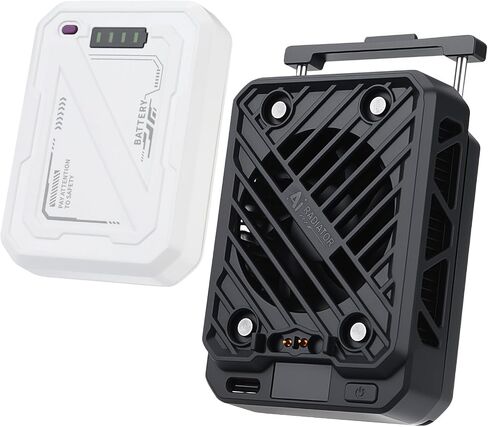 UTEBIT Magnetic Camera Cooling Fan with Battery, 4 Speeds & 5000mAh Rechargeable Camera Cooler Kit for DSLR & Mirrorless, Auto Temp Control Cooling for Video Recording (Battery+Cooler) in Kuwait