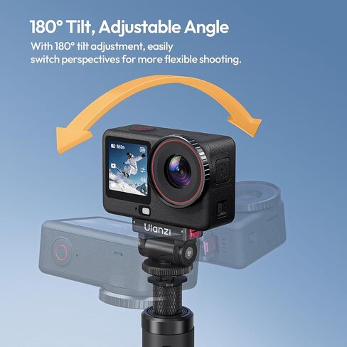 ULANZI OA27 Magnetic Cold Shoe Adapter,Adapter Mount Magnetic Quick Release | Compatible with DJI OSMO Action 6 & OSMO Nano Xtra Muse, 180° Tilt, Cold Shoe + 1/4"-20 Thread, All-Metal Mini Rig in Kuwait
