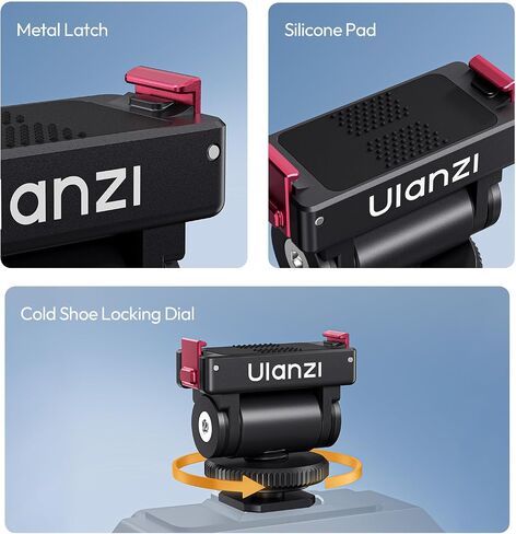 ULANZI OA27 Magnetic Cold Shoe Adapter,Adapter Mount Magnetic Quick Release | Compatible with DJI OSMO Action 6 & OSMO Nano Xtra Muse, 180° Tilt, Cold Shoe + 1/4"-20 Thread, All-Metal Mini Rig in Kuwait