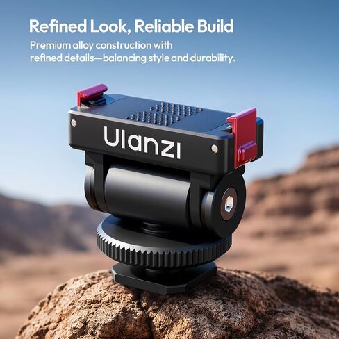 ULANZI OA27 Magnetic Cold Shoe Adapter,Adapter Mount Magnetic Quick Release | Compatible with DJI OSMO Action 6 & OSMO Nano Xtra Muse, 180° Tilt, Cold Shoe + 1/4"-20 Thread, All-Metal Mini Rig in Kuwait