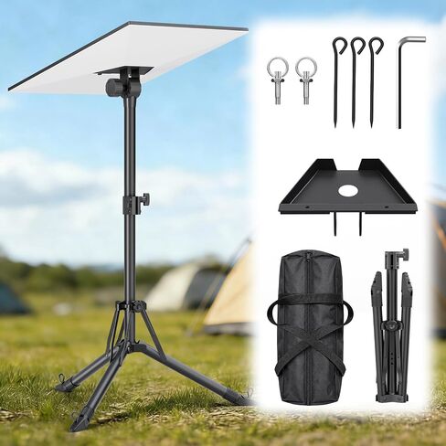 Starlink Mini Tripod, Height Adjustable Starlink Mini Stand with Adapter, Windproof & Portable Starlink Tripod Mount with Ground Nail, Starlink Stand for Outdoor Travel Hiking in Kuwait