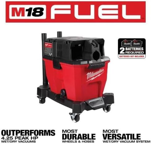 Milwaukee v M18 Fuel Vacuum 9 Gallon 36V Wet/Dry (Bare Tool) + TPT Premium cart storekid in Kuwait