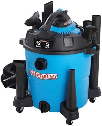 Channellock Wet/Dry Vacuum VBV1210.CL - 5.0 Peak HP Blower, Foam Filter - 12 Gallon in Kuwait
