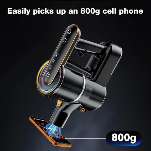 Cordless Vacuum Cleaner, 600W 50000PA Stick Vacuum Cleaners and Mop In One,4000mAh Battery with 60 Min Runtime, LED Screen and Green Headlights, Handheld Vacuum for Pet Hair Floors Carpet Sofa in Kuwait