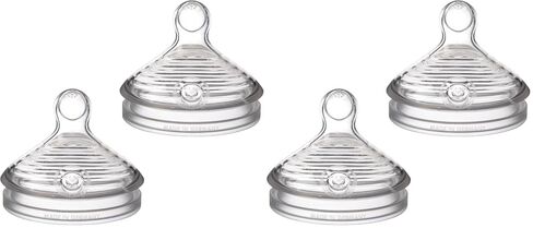NUK Simply Natural Baby Bottle Nipples - Fast Flow, Silicone, Extra Soft, Anti-Colic Air System, BPA-Free, Pack of 4 in Kuwait
