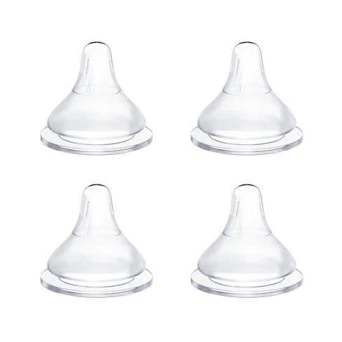 Silicone Bottle Nipples Compatible with Spectra Bottles, Replacement Soft Nipple for Baby 1+ Months, Anti-Colic, BPA-Free, Slow Flow, Size S, 4-Pack in Kuwait