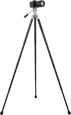 HARLOWE Rocket Air Carbon Fiber Travel Tripod with Fluid Head Kit, Lightweight Camera Tripod for Photography & Video, 22lb Load Capacity, Compact Foldable Tripod with Carrying Bag for Creators in Kuwait