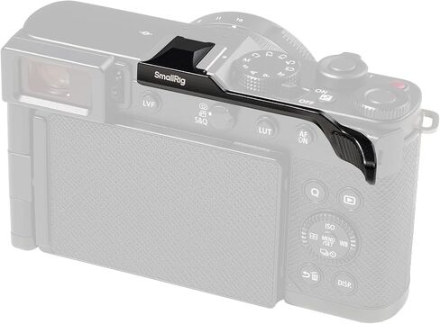 SMALLRIG Thumb Grip with Hot Shoe Cover for Panasonic LUMIX L10, LUMIX L10 Thumb Rest Built-in Silicone Pads and Detach Slot (Silver) in Kuwait