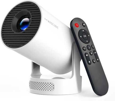 Magcubic Mini Projector with WiFi 6 and Bluetooth 5.4, Portable Projector 4K Support, 5W Soundbase Speaker, Auto Vertical Keystone 180°Rotatable Smart Proyector for Movie Home Outdoor in Kuwait