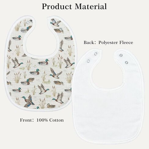 Baby Bibs for Baby Boys Girls 6-Pack Mallard Duck Drool Bibs Soft Absorbent Cotton Infant Feeding Bandana Bibs Teething Drooling Nursery Gifts for Newborn Toddlers Feeding Baby Stuff in Kuwait