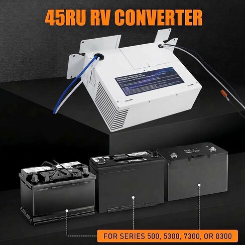 45 Amp RV Power Converter, 3-Stage Charger 45RU Direct Replacement for Parallax 6345RU Magnetek 7345, 110V AC to 12V DC Deck Mount for 500/5300/7300/8300 RV Camper Trailer, 6-Protection Quiet Fan in Kuwait