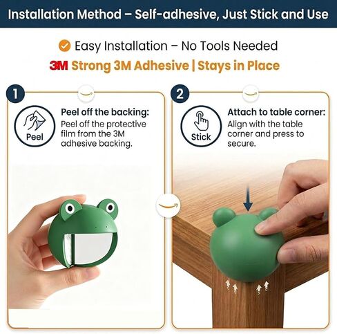 4pcs Silicone Frog Corner Protectors, Cartoon Safety Corner Guards for Baby Proofing Furniture, Soft Edge Covers for Tables & Desks in Kuwait