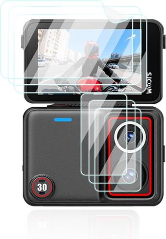 Screen Protector for SJCAM SJ30 High-definition Scratch Resistant Nanofilm Film,HD Clear,Bubble Free with Easy Installation Kit, 3 Pack Screen Protectors + 3 Pack Lens Protectors in Kuwait