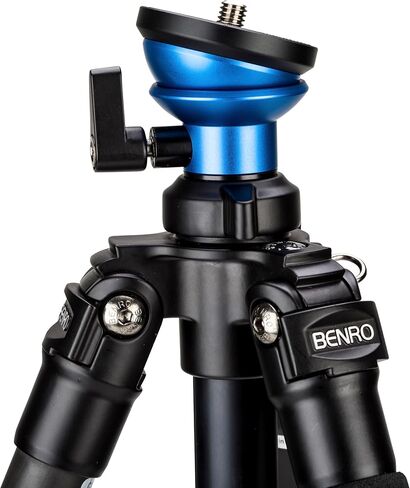 Benro A2573F Aluminum Outdoors Tripod for Spotting Scopes, Binoculars, Rifle Ranges, Leveling Base, Smooth Fluid Head wi/Sliding Plate, Adjustable Legs, Flip Locks, 70" Max Ht, 8.8lb Payload in Kuwait