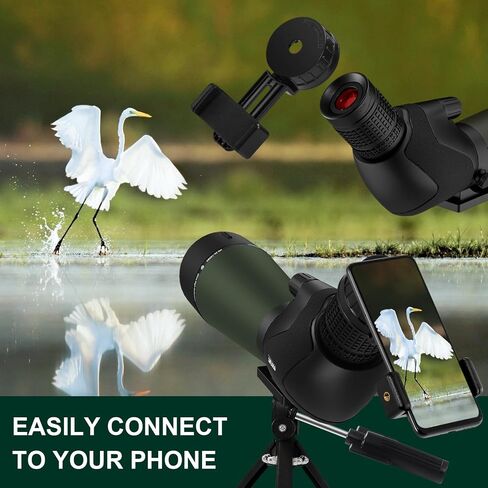30-90x92 UHD Spotting Scope with Tripod Carrying Bag & Upgraded Phone Adapter - Super Bright BAK4 Prism Waterproof Spotting Scopes for Target Shooting, Hunting, Bird Watching in Kuwait
