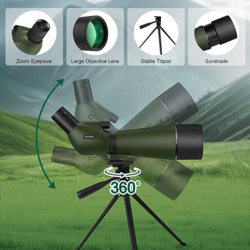 30-90x92 UHD Spotting Scope with Tripod Carrying Bag & Upgraded Phone Adapter - Super Bright BAK4 Prism Waterproof Spotting Scopes for Target Shooting, Hunting, Bird Watching in Kuwait