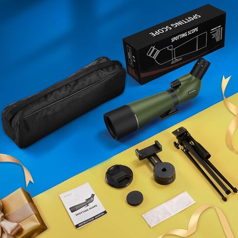30-90x92 UHD Spotting Scope with Tripod Carrying Bag & Upgraded Phone Adapter - Super Bright BAK4 Prism Waterproof Spotting Scopes for Target Shooting, Hunting, Bird Watching in Kuwait