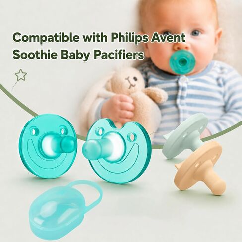 Pacifier Case Compatible with Philips Avent Soothie Pacifier,Pacifier Holder Case Set with Handle,Pacifier Storage Container Box,Easy to Clean in Kuwait