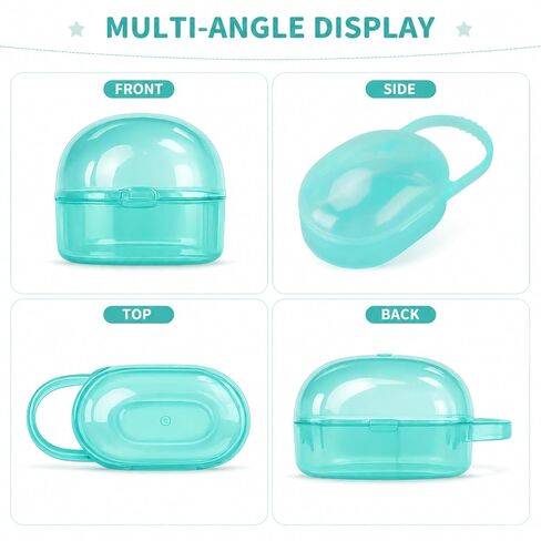 Pacifier Case Compatible with Philips Avent Soothie Pacifier,Pacifier Holder Case Set with Handle,Pacifier Storage Container Box,Easy to Clean in Kuwait