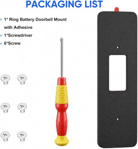 No Drill Mount for Ring Battery Doorbell/Plus/Pro (2nd Gen 2026 Release), Adhesive Mounting Bracket for Ring Camera Doorbell, Metal Doorbell Wall Holder for Apartments/Office/Rental, Easy to Install in Kuwait