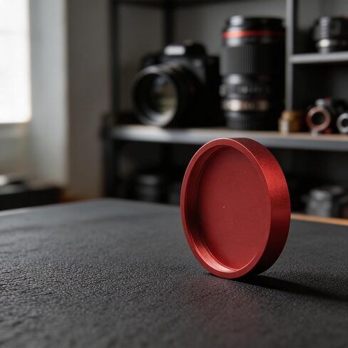 Astronomical Telescope Dust Cover M54x0.75 Thread Metal Protective Cap for Camera Lens(Red) in Kuwait