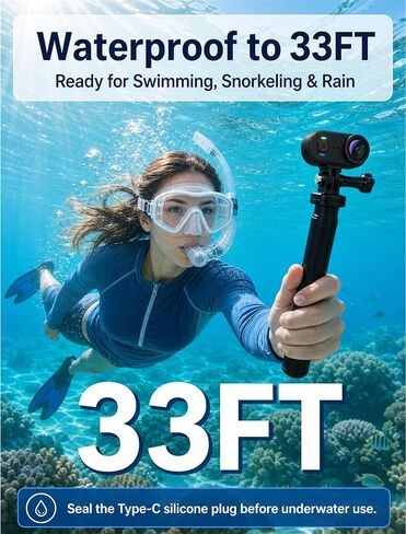 4K Waterproof Mini Action Camera, 64GB WiFi POV Video Wearable Body Camera | Magnetic pendant, clip mount, charging base, hands-free POV recording for motorcycle, hiking and sports in Kuwait
