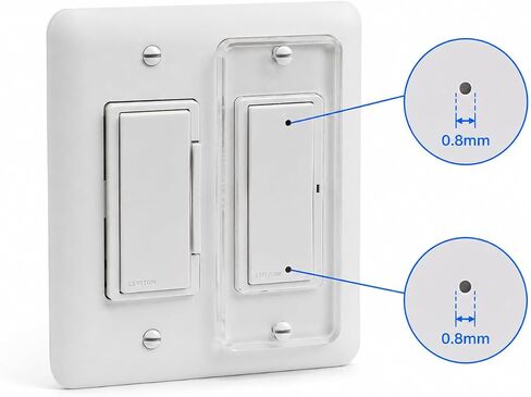 Child Proof Light Switch Cover Guard for Decora/Rocker Switches, Clear Acrylic Tamper Resistant Cover with Ejector Pin Access, Screw-On Switch Protector in Kuwait