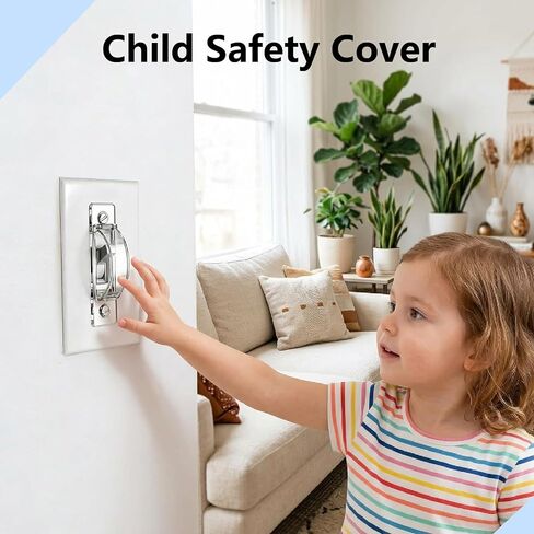 2 Pack Clear Light Switch Guard, Child Proof Light Switch Cover Lock, Prevent Accidental ON/Off Toggle Switch Protector, Includes Screws in Kuwait